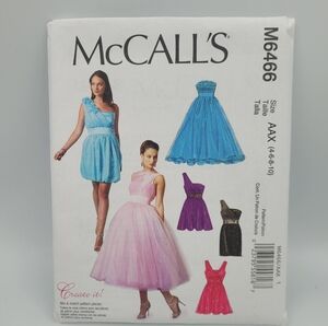 UNCUT McCall's M6466 Create it! Formal Dresses Sewing Pattern